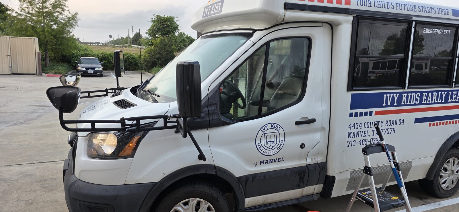 Fleet vehicle before exterior detailing