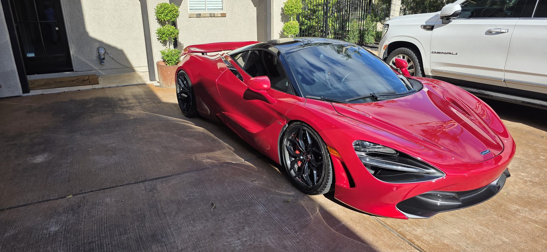 Red sports car after an exterior detail by Glaze Auto Detailing